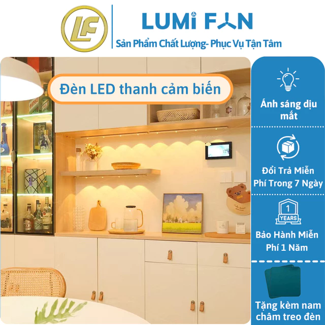 Đèn cảm biến, Đèn LED thanh cảm biến chuyển động ECOFAN, đèn trang trí tủ, đèn cầu thang, Đèn cảm ứng