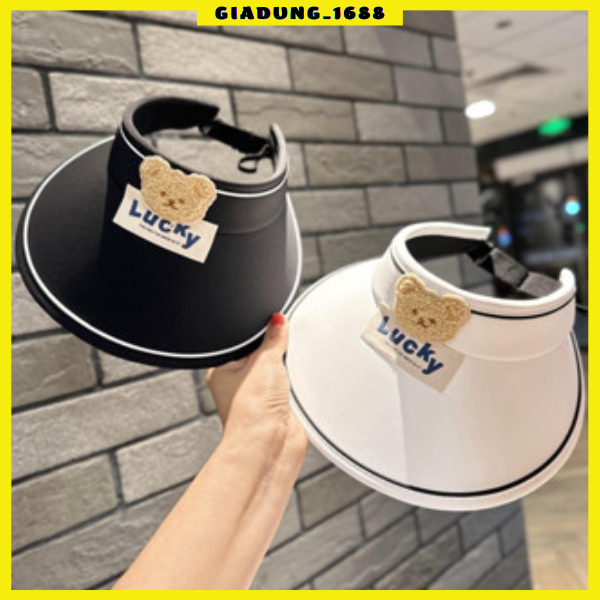 Mũ Chống Nắng LUCKEY  Mũ Nón Hở Chóp Mùa Hè Họa Tiết Gấu Cho Bé 2-15 tuổi (tuyển   )