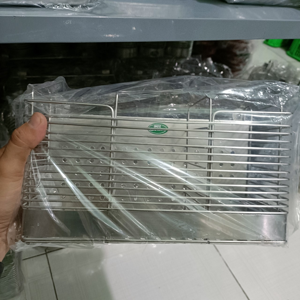 ỐNG ĐŨA VUÔNG INOX 3 NGĂN CÓ MÓC TREO, ỐNG ĐŨA INOX CAO CẤP CÓ LỖ THOÁT ...
