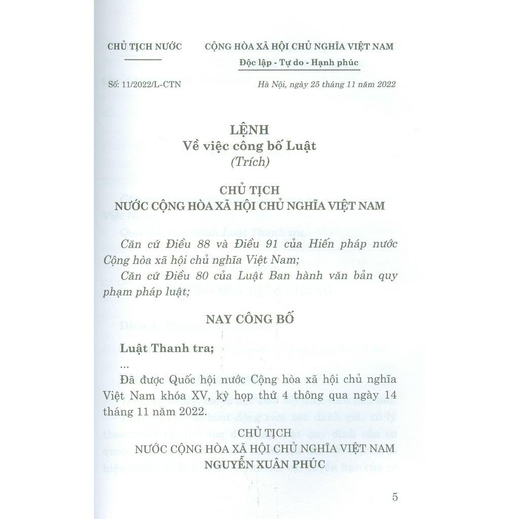 Ảnh Sách - Luật Thanh Tra 2
