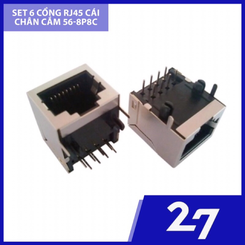 SET 6 CỔNG RJ45 CÁI CHÂN CẮM 56-8P8C | Shopee Việt Nam