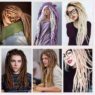 Tóc Giả Dreadlock Sợi Tết Sẵn 1 Sợi Nhiều Màu Phong Cách Hiphop Rapper HaminStore