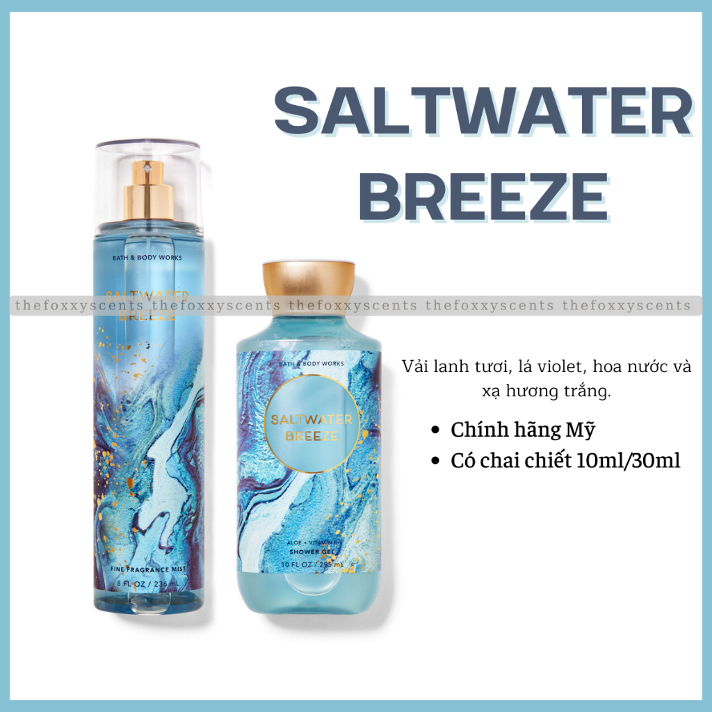 [US ONLY] SALTWATER BREEZE - AMETHYST WAVES - EMERALD MIST | Shopee ...