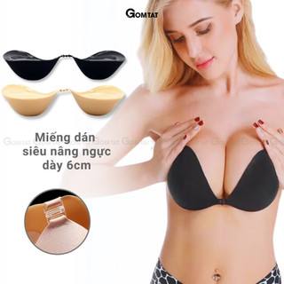 Miếng dán nâng ngực GOMTAT siêu độn dày 6 cm cài trước tạo khe, chất liệu silicon bám dính tốt chất lượng cao - SA-P41