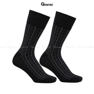 Vớ nam cổ cao đi giày tây GOMTAT màu đen, chất liệu cotton cao cấp mềm mịn thoáng mát - GOM-TAY11-DENCAROTRANG