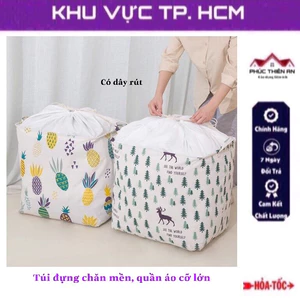 Túi đựng chăn mền, quần áo size lớn có dây rút tiện dụng