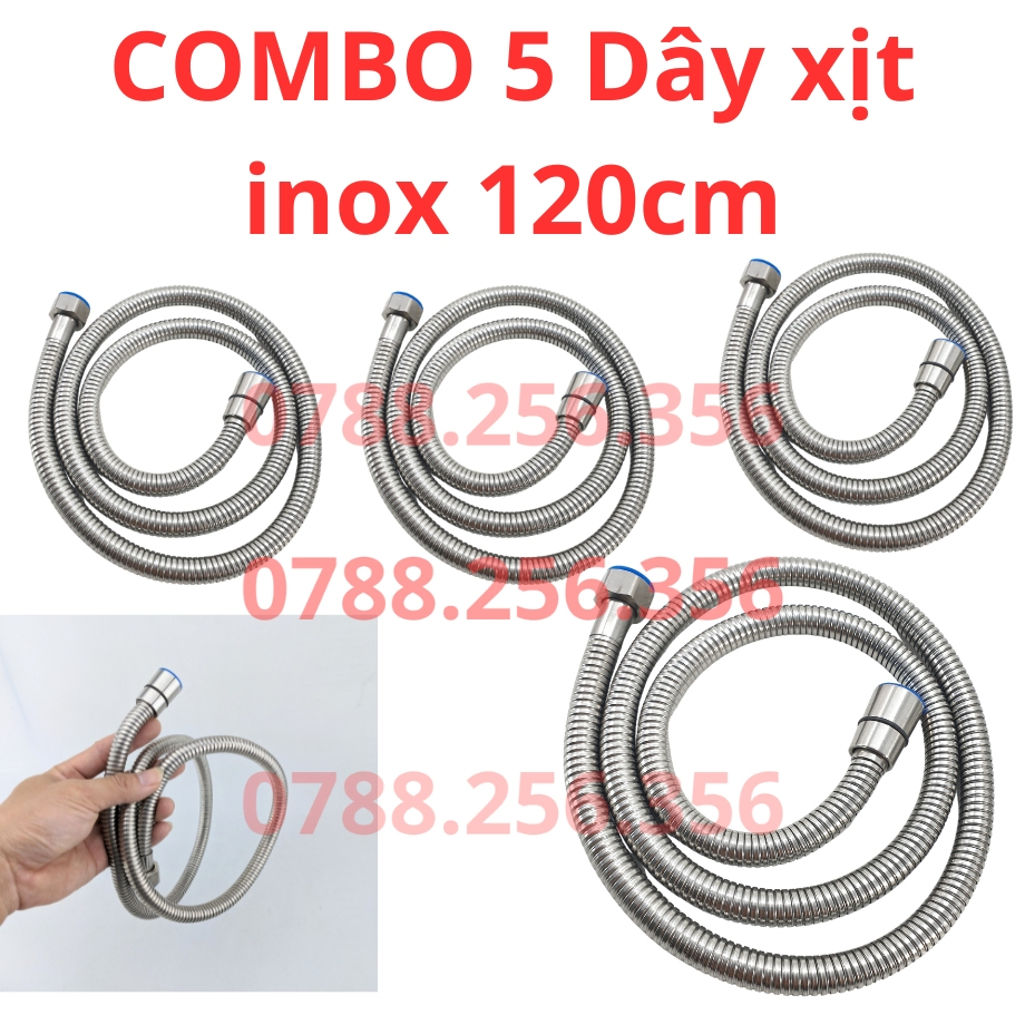 COMBO 5 Dây xịt inox 304, dùng cho tất cả tay xịt đầu xịt có trên thị ...