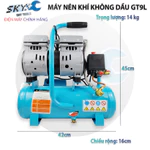 Máy nén khí không dầu, bình hơi mini dung tích 9 lít, 12 lít công suất 600w, 900w bắn đinh, bơm xe, xịt bụi, phun sơn — ảnh 4