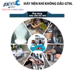 Máy nén khí không dầu, bình hơi mini dung tích 9 lít, 12 lít công suất 600w, 900w bắn đinh, bơm xe, xịt bụi, phun sơn — ảnh 2