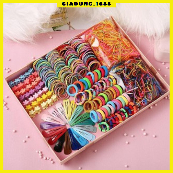SET 780 CHI TIẾT CỘT KẸP TÓC CHO BÉ-dây buộc tóc bé gái-kẹp tóc bé gái (   hot)
