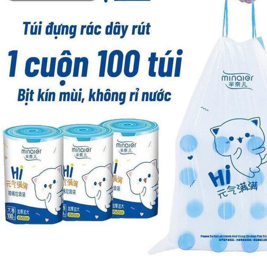 Túi rác dây rút, Túi đựng rác có qoai Minaier chống rò rỉ nước, không ...