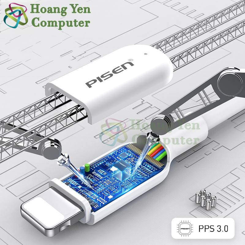 Cáp Sạc Nhanh PD20W Type C to Lighting Pisen CL-PD (Độ Dài 1M) - BH 6 Tháng - Hoàng Yến Computer