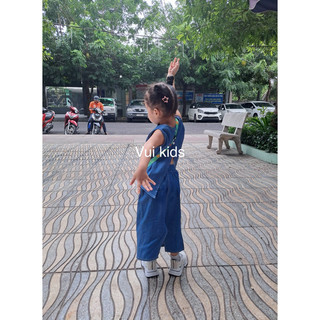 (Ảnh thật) Váy jean bé gái. Set đầm jean cotton phong cách cổ điển, sang trọng bé gái 13-45kg Sofia Candy