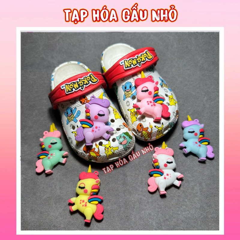 Ngựa Pony Phụ Kiện Trang Trí Dép Sticker, Charm 3D DIY Sẵn Nút Gắn ...