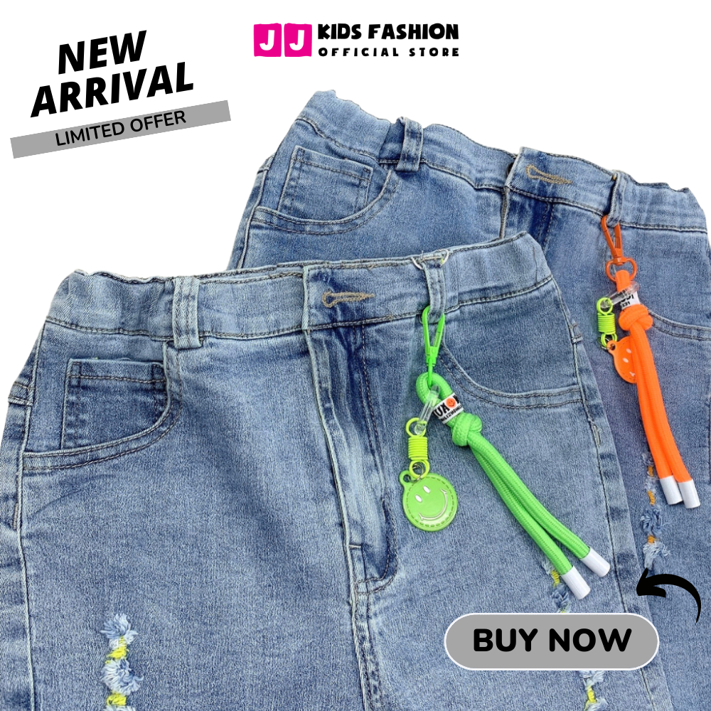 Quần jean lửng bé trai năng động thoải mái full size - JJ Kids