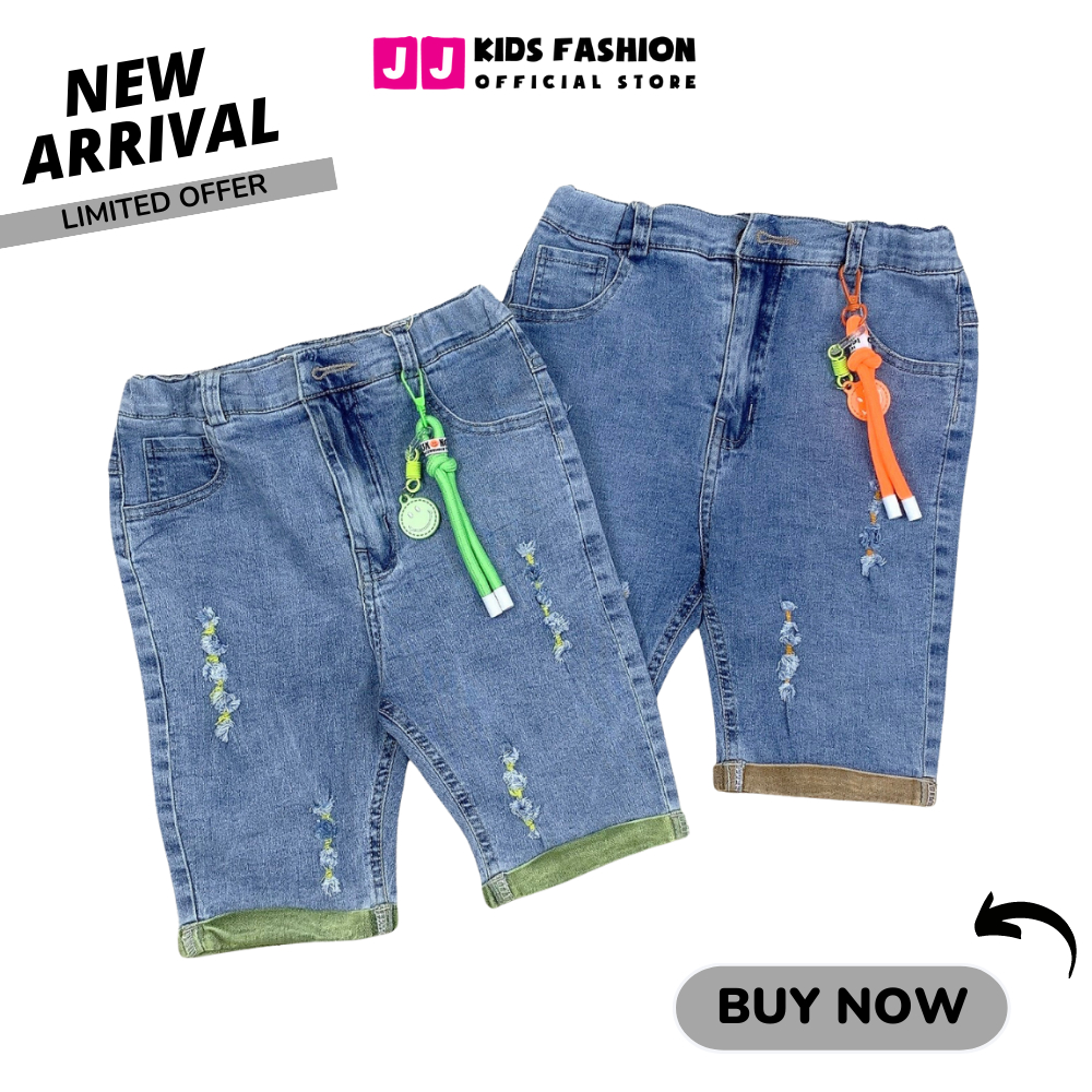 Quần jean lửng bé trai năng động thoải mái full size - JJ Kids
