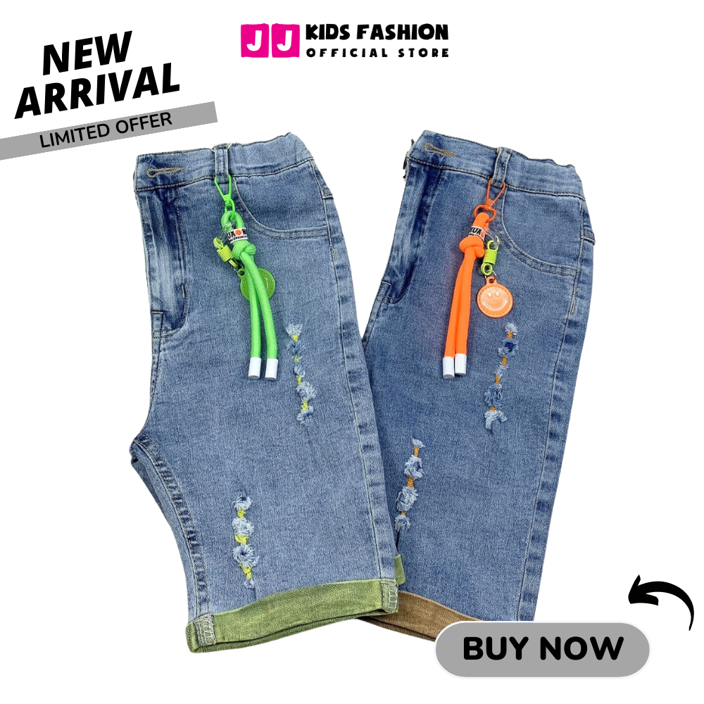 Quần jean lửng bé trai năng động thoải mái full size - JJ Kids