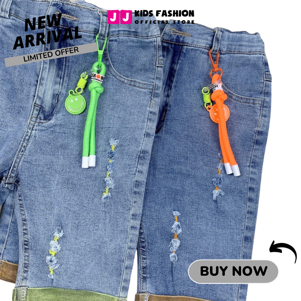Quần jean lửng bé trai năng động thoải mái full size - JJ Kids