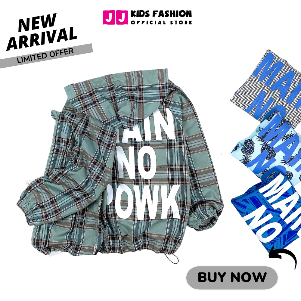Áo chống nắng cho bé JJ Kids, áo khoác gió năng động cho trẻ em 2,3,4,5,6,7,8,9,10,11,12 tuổi