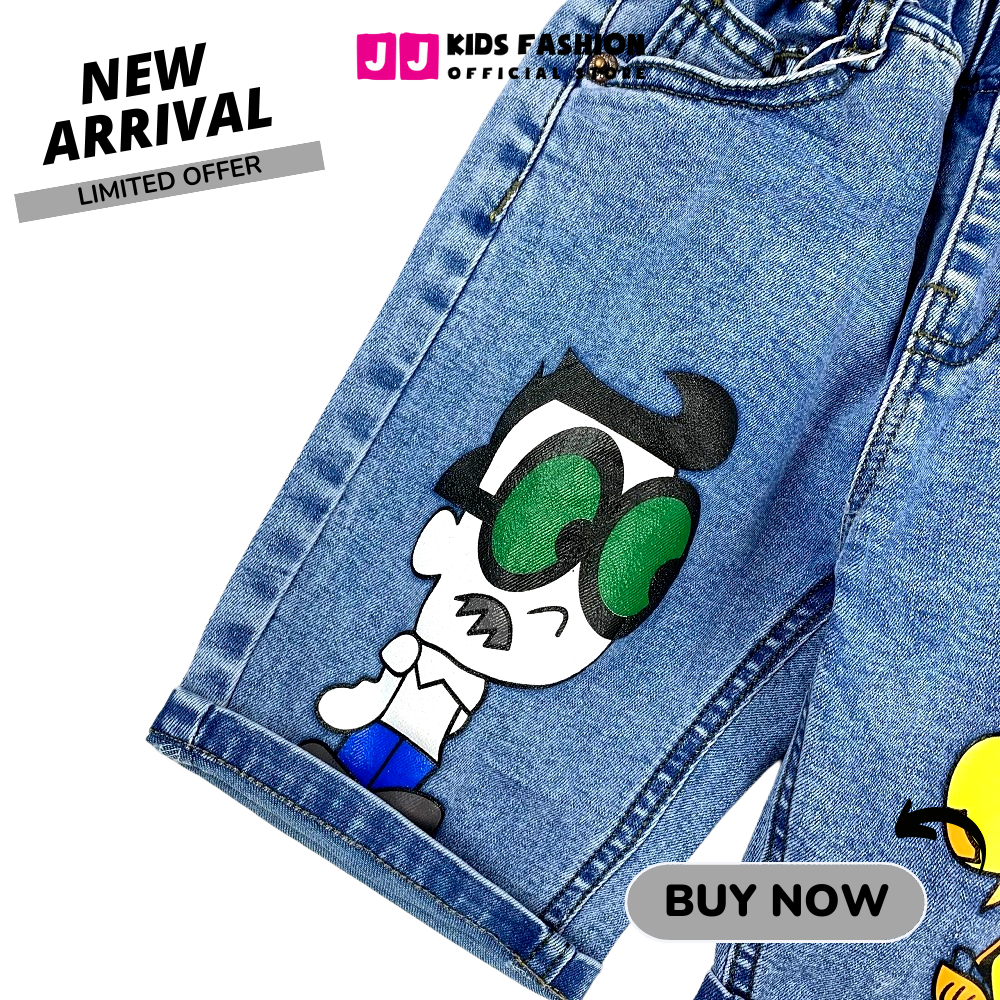 Quần jean lửng bé trai năng động thoải mái full size - JJ Kids