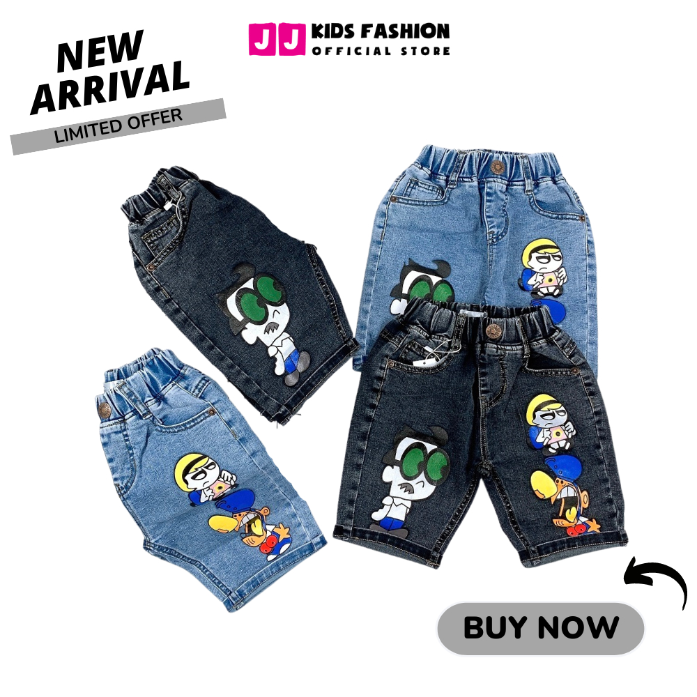 Quần jean lửng bé trai năng động thoải mái full size - JJ Kids