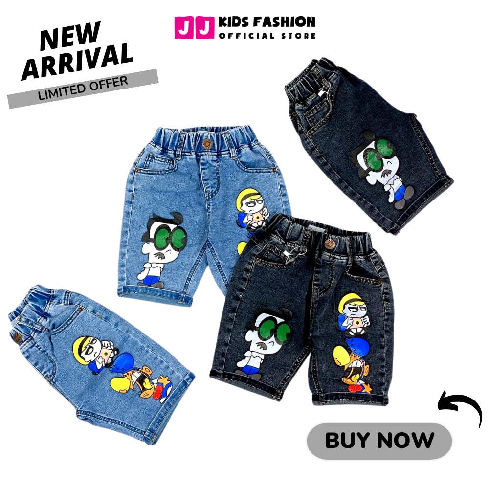 Quần jean lửng bé trai năng động thoải mái full size - JJ Kids