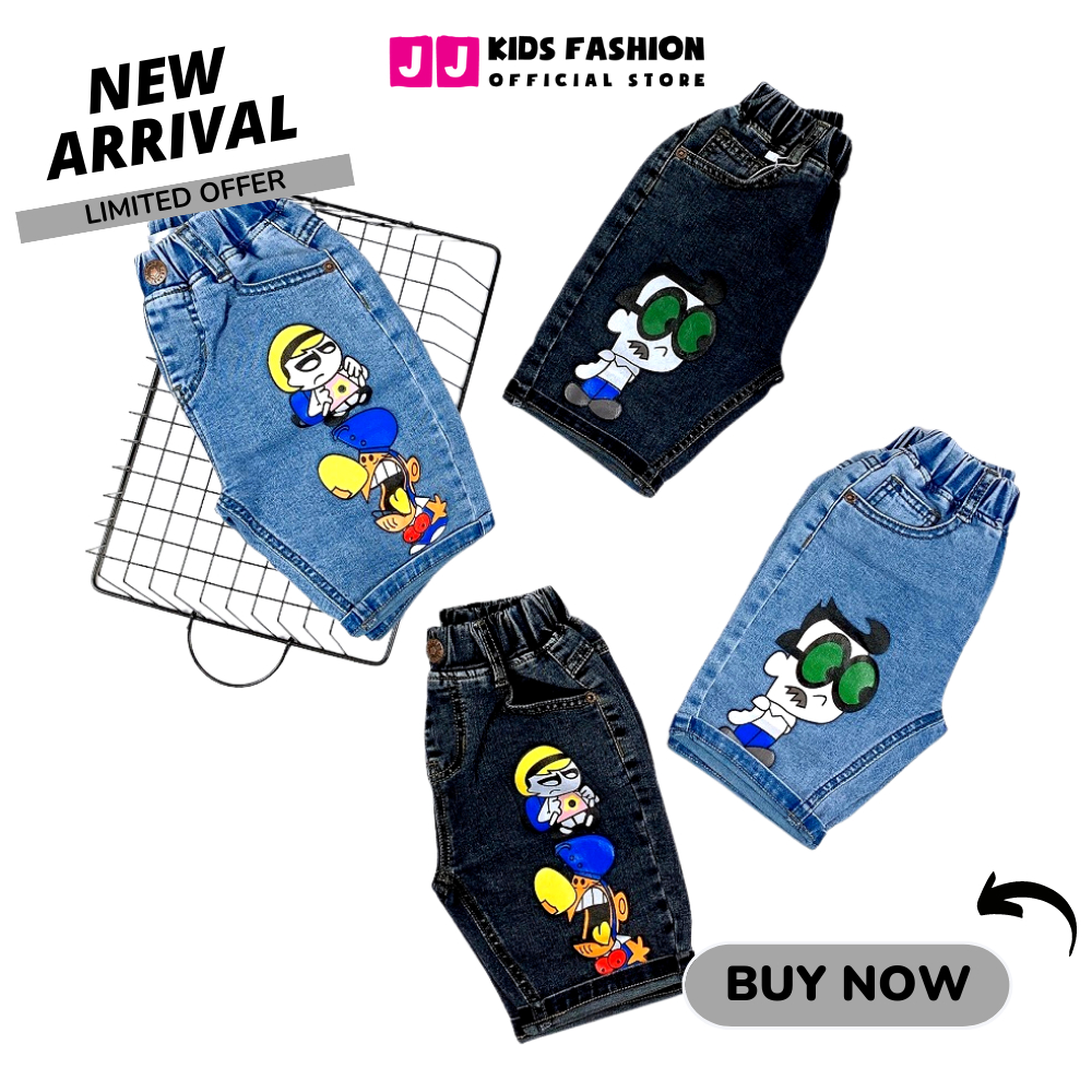 Quần jean lửng bé trai năng động thoải mái full size - JJ Kids