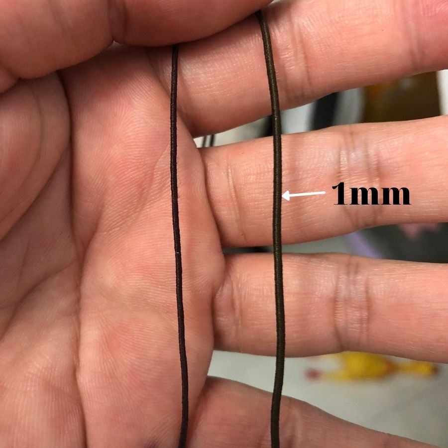 Dây Thun Xâu Chuỗi, Vòng-Dây Gân Xâu Hạt Chuỗi 0.6-1mm/màu đen Độ Co giãn Cao, Bền