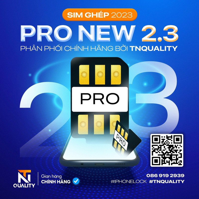 [ProNew 2024] Sim ghép Pro New 2.5 - Hỗ trợ ghép tốt cho các dòng IPHONE hỗ trợ QPE - Fix các lỗi đang cập nhật - IPCC