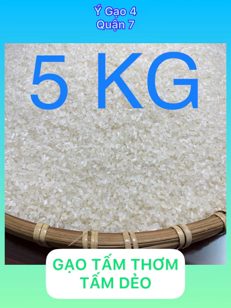 Gạo Tấm Dẻo Thơm - Túi 5kg - Hạt gạo vỡ nhỏ trong quá trình xay xát gạo dẻo