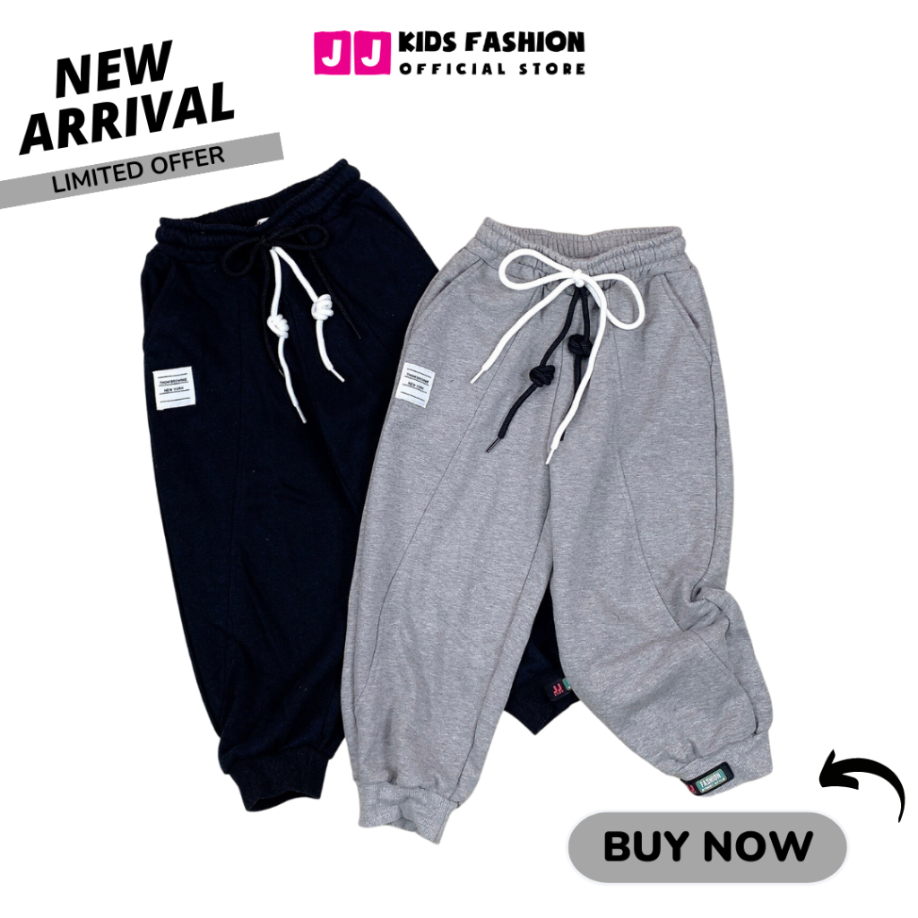 Quần Jogger Bé Trai, Bé Gái Thun Dài Bo Ống – Phong Cách Hip Hop Năng Động | JJ Kids Fashion