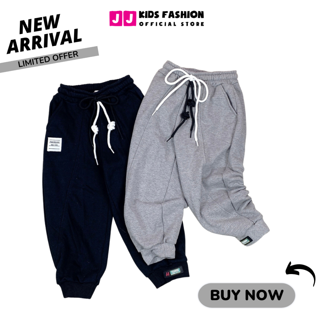 Quần Jogger Bé Trai, Bé Gái Thun Dài Bo Ống – Phong Cách Hip Hop Năng Động | JJ Kids Fashion