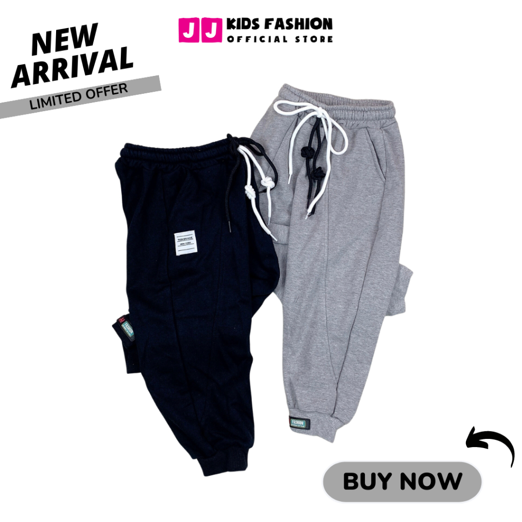 Quần Jogger Bé Trai, Bé Gái Thun Dài Bo Ống – Phong Cách Hip Hop Năng Động | JJ Kids Fashion