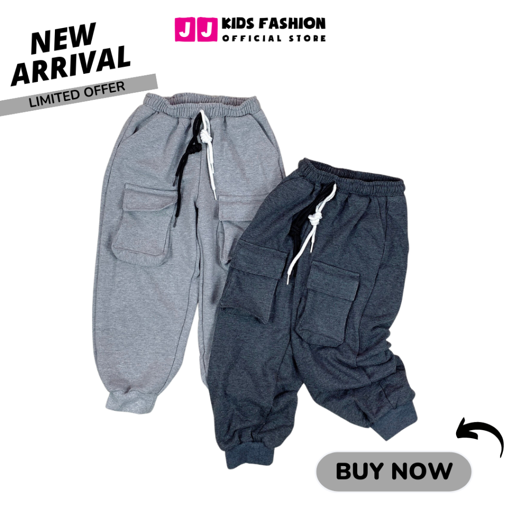 Quần Jogger Bé Trai, Bé Gái Thun Dài Bo Ống – Phong Cách Hip Hop Năng Động | JJ Kids Fashion