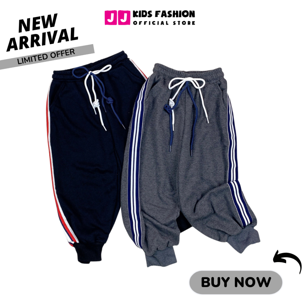 Quần Jogger Bé Trai, Bé Gái Thun Dài Bo Ống – Phong Cách Hip Hop Năng Động | JJ Kids Fashion
