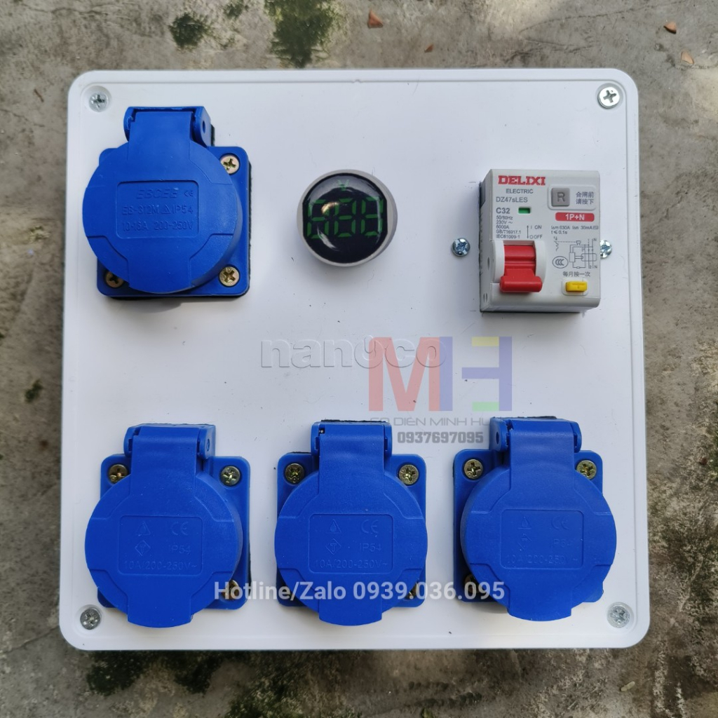 Hộp Nguồn Công Nghiệp 4 Ổ Cắm - 16A 250V 4000W - Chống Cháy - Chịu Tải ...