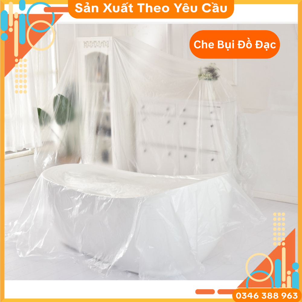 (Khổ Rộng  4M, 3M, 2M, 1,6M ) Nilon Cỡ Lớn Che Bụi Đa Năng, Làm Thảm Picnic, Che Phủ, Ngăn Bụi, Bảo Vệ Nội Thất, Che Sơn