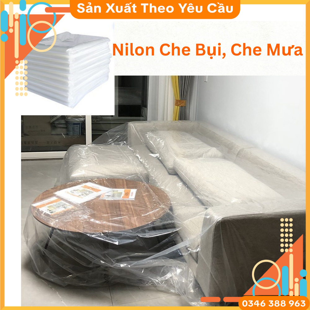 (Khổ Rộng  4M, 3M, 2M, 1,6M ) Nilon Cỡ Lớn Che Bụi Đa Năng, Làm Thảm Picnic, Che Phủ, Ngăn Bụi, Bảo Vệ Nội Thất, Che Sơn