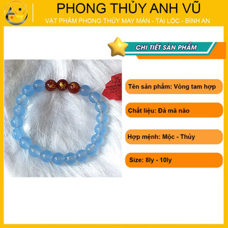 Vòng tay 12 con giáp tỵ dậu sửu chất liệu mã não tự nhiên - size 8 10ly cho nữ - may mắn tài lộc