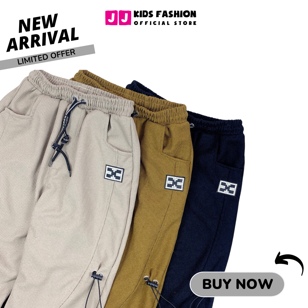 Quần Jogger Bé Trai, Bé Gái Thun Dài Bo Ống – Phong Cách Hip Hop Năng Động | JJ Kids Fashion