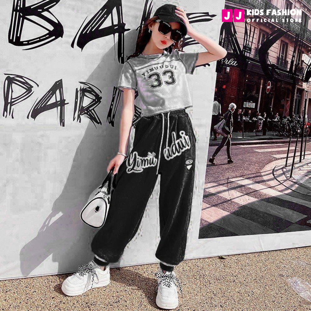 Quần Jogger Bé Trai, Bé Gái Thun Dài Bo Ống – Phong Cách Hip Hop Năng Động | JJ Kids Fashion