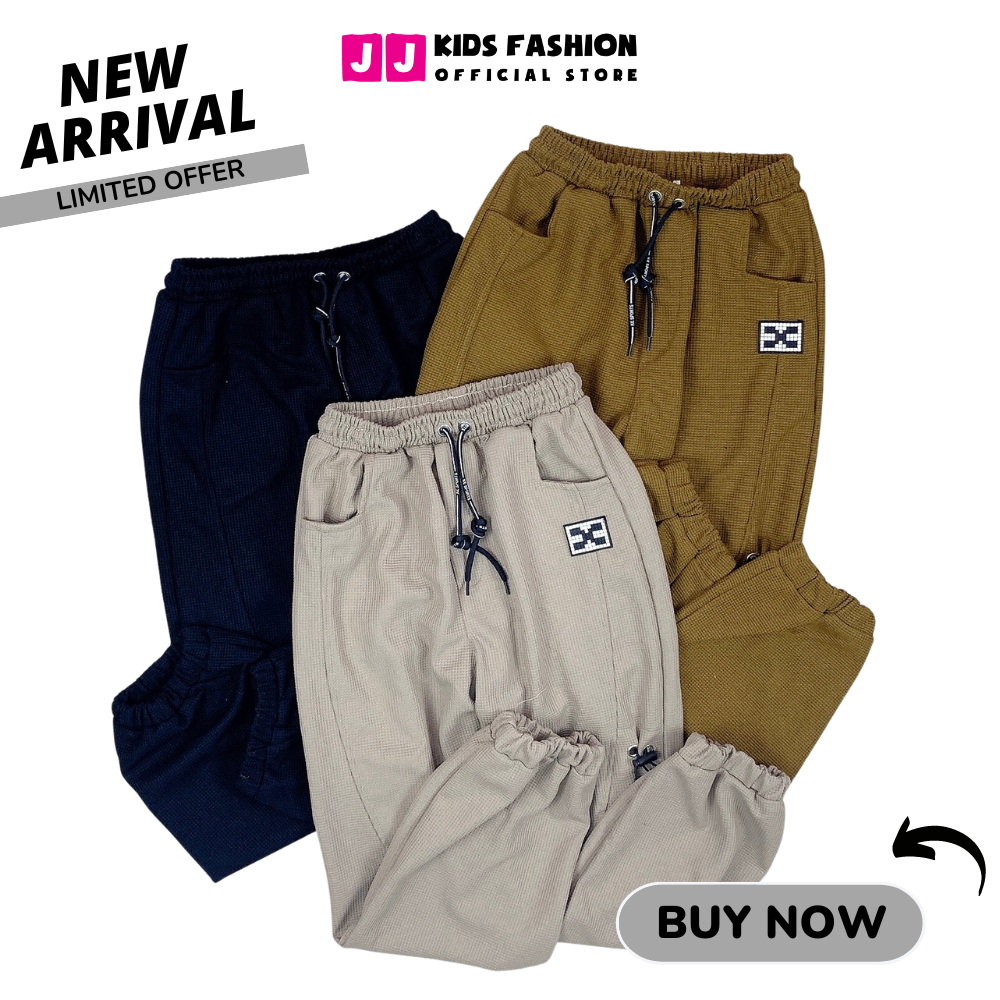 Quần Jogger Bé Trai, Bé Gái Thun Dài Bo Ống – Phong Cách Hip Hop Năng Động | JJ Kids Fashion
