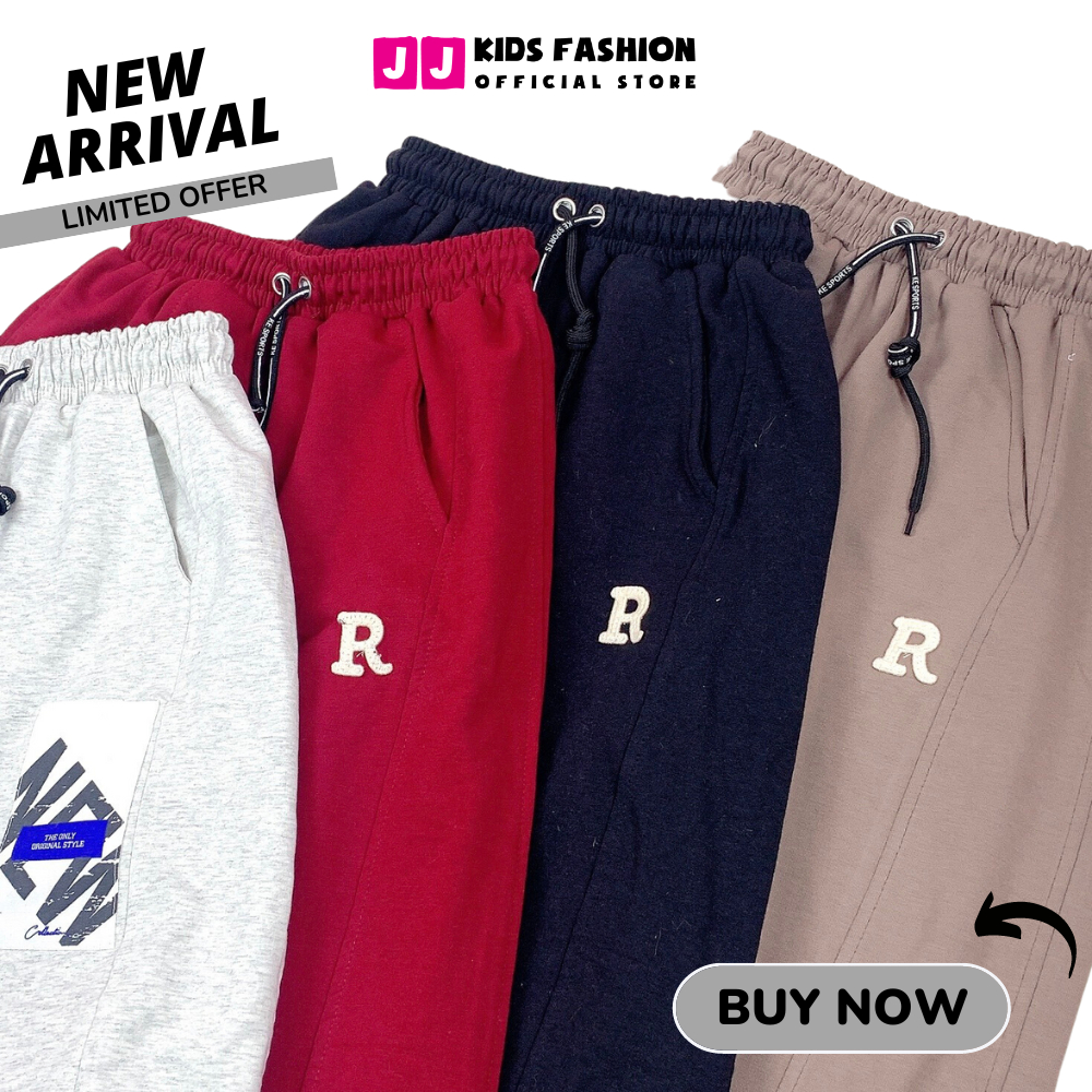 Quần Jogger Bé Trai, Bé Gái Thun Dài Bo Ống – Phong Cách Hip Hop Năng Động | JJ Kids Fashion