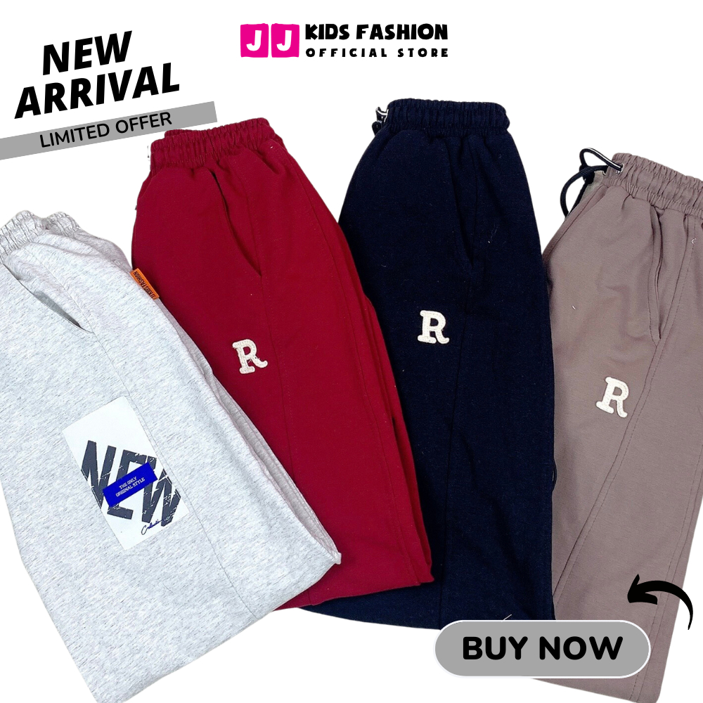 Quần Jogger Bé Trai, Bé Gái Thun Dài Bo Ống – Phong Cách Hip Hop Năng Động | JJ Kids Fashion