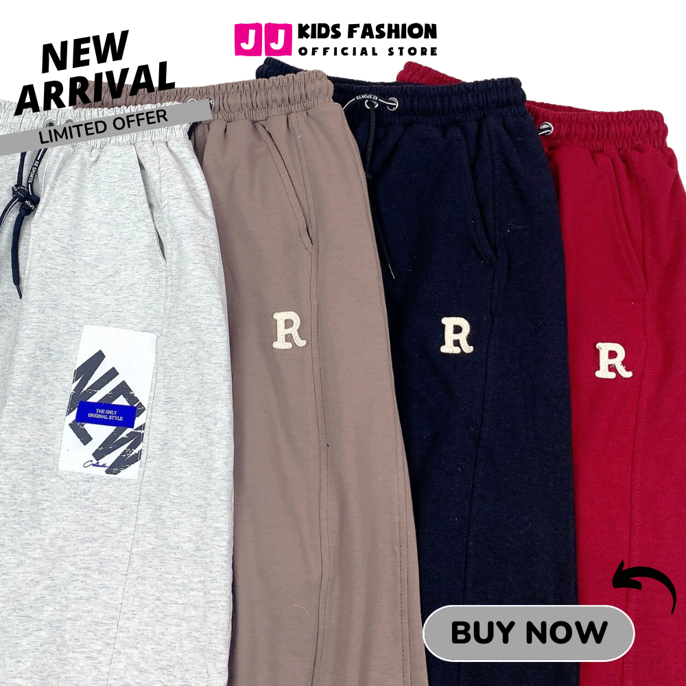 Quần Jogger Bé Trai, Bé Gái Thun Dài Bo Ống – Phong Cách Hip Hop Năng Động | JJ Kids Fashion