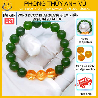 Vòng tay 12 con giáp tam hợp tỵ dậu sửu - chất liệu mã não tự nhiên - size 8 10ly - may mắn tài lộc