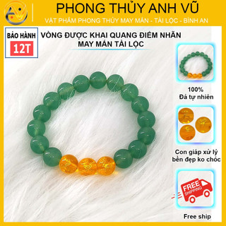 Vòng tam hợp quý nhân tỵ dậu sửu chất liệu mã não - size 8 10ly - có khai quang may mắn tài lộc