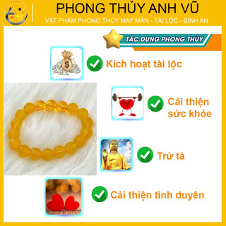 Vòng tay phong thủy mệnh thổ tam hợp tỵ dậu sửu - size 8 10ly cho nữ - may mắn tài lộc