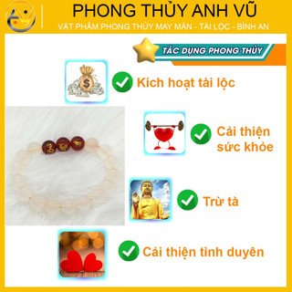Vòng tam hợp tỵ dậu sửu chất liệu mã não trắng - cho nữ mệnh kim, mệnh thủy - may mắn tài lộc