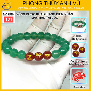 Vòng tam hợp quý nhân tỵ dậu sửu chất liệu mã não xanh tự nhiên - size 8 10ly cho nữ mệnh mộc, hỏa - may mắn tài lộc